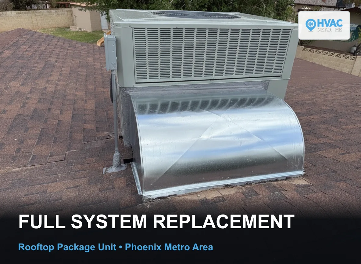 Full rooftop AC system replacement, HVAC Near Me