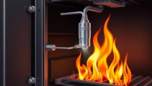 Image of a flame sensor in a furnace