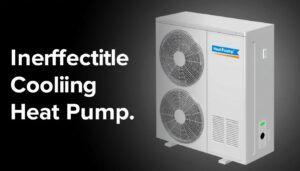 Image of a heat pump unit with a caption: "Heat Pump Not Cooling Effectively"