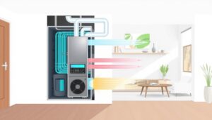 Image of a modern, energy-efficient HVAC system installed in a home