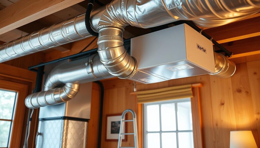 Image of a well-insulated HVAC system in a residential setting