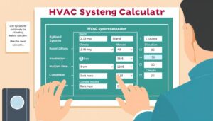 Image of an HVAC system sizing calculator in use