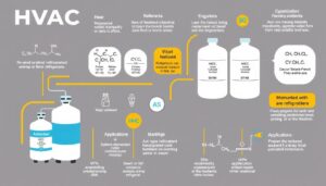 Image of various HVAC refrigerant types